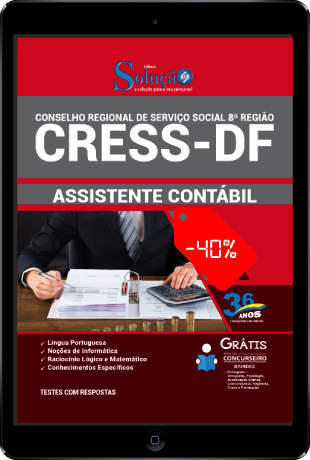 Apostila CRESS DF 2021 PDF Download Grátis Assistente Contábil