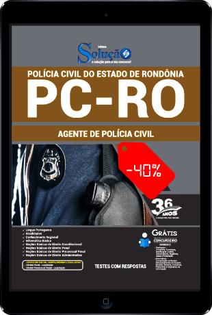 Apostila PC RO 2021 PDF Download Grátis Agente de Polícia Civil