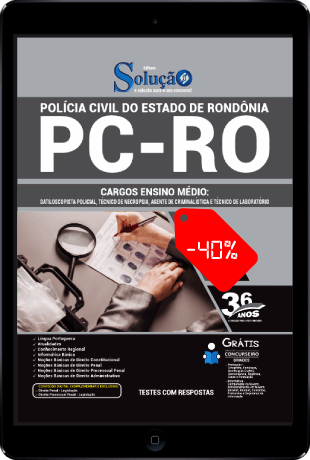 Apostila PC RO 2021 PDF Download Grátis Ensino Médio