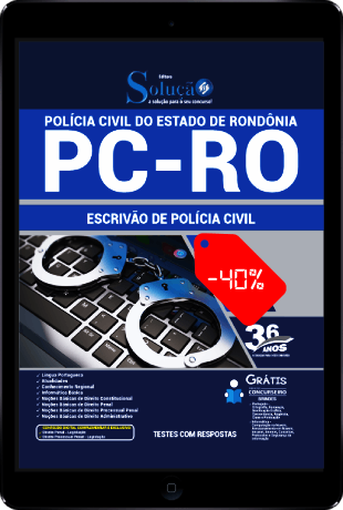 Apostila PC RO 2021 PDF Download Grátis Escrivão de Polícia Civil