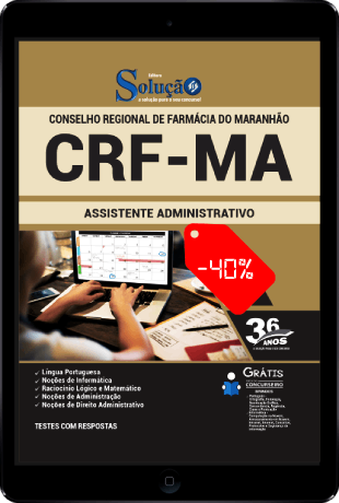 Apostila CRF MA 2021 PDF Download Grátis Assistente Administrativo