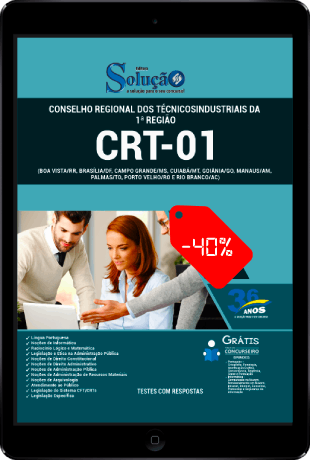 Apostila CRT 1 Região 2021 PDF Grátis Conteúdo Online