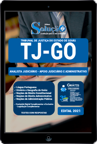 Apostila TJ GO 2021 PDF Grátis Analista Judiciário Apoio Judiciário e Administrativo