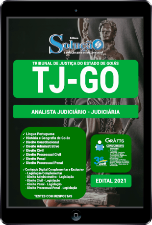 Apostila TJ GO 2021 PDF Grátis Analista Judiciário Área Judiciária