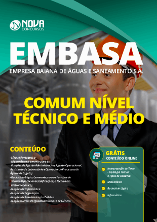 Apostila EMBASA 2021 PDF Grátis Nível Médio