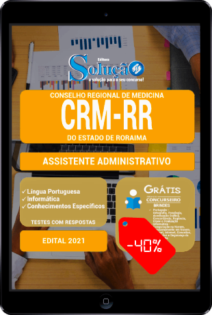Apostila CRM RR 2021 PDF Download Grátis Assistente Administrativo