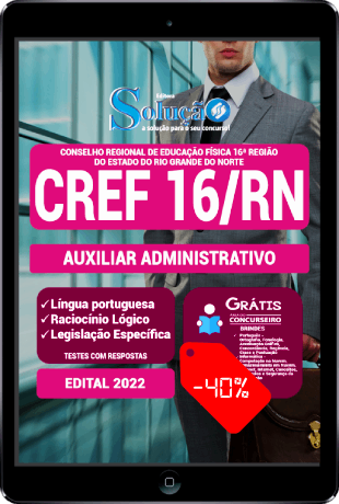 Apostila CREF RN 2022 PDF Download Grátis Auxiliar Administrativo