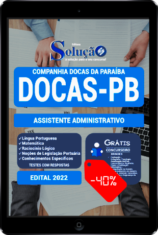 Apostila DOCAS PB 2022 PDF Download Grátis Assistente Administrativo