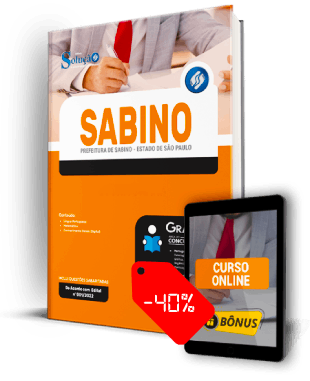Apostila Prefeitura de Sabino SP 2022 PDF Download Grátis Curso Online