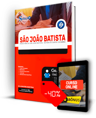 Apostila Prefeitura de São João Batista SC 2022 PDF Download Grátis Curso Online