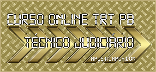 Curso Online TRT PB 2022 Técnico Judiciário