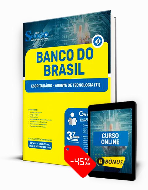 Apostila Concurso Banco do Brasil 2023 PDF Download Grátis Escriturário Agente de Tecnologia