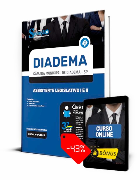 Apostila Câmara de Diadema SP 2023 PDF Download Grátis Curso Online