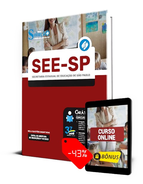Apostila Concurso SEE SP 2023 PDF Grátis Curso Online