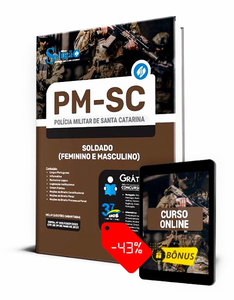 Apostila PM SC 2023 PDF Download Grátis Curso Online Soldado
