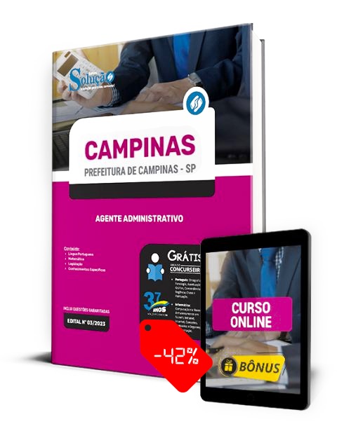 Apostila Prefeitura de Campinas SP 2023 PDF Grátis Agente Administrativo