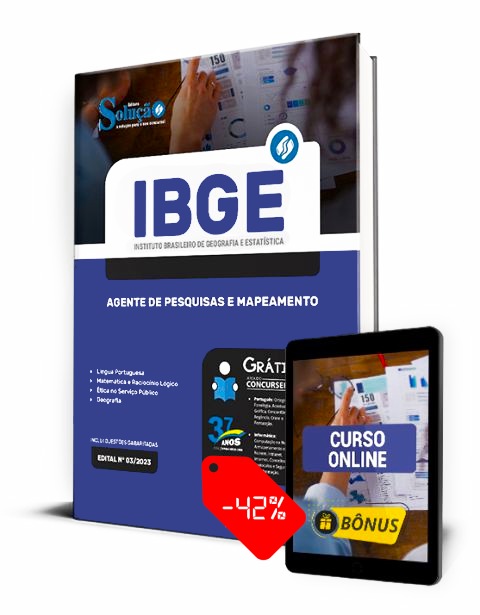 Apostila IBGE 2023 PDF Grátis Agente de Pesquisas e Mapeamento IBGE