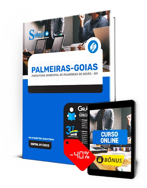 Apostila Prefeitura de Palmeiras de Goiás GO 2023 PDF Download Grátis Curso Online