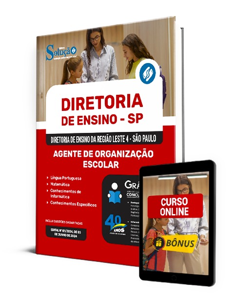 Apostila Agente de Organização Escolar 2024 PDF Grátis Curso Online