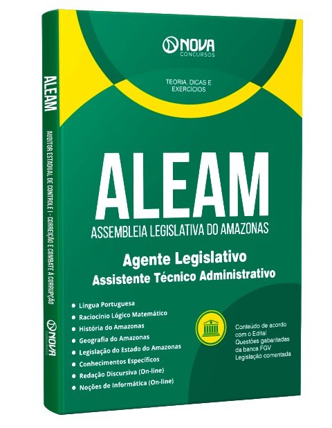 Apostila ALEAM AM 2025 PDF Download e Impressa Assistente Técnico Administrativo