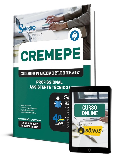 Apostila CREMEPE 2025 PDF Download e Impressa Profissional Assistente Técnico I
