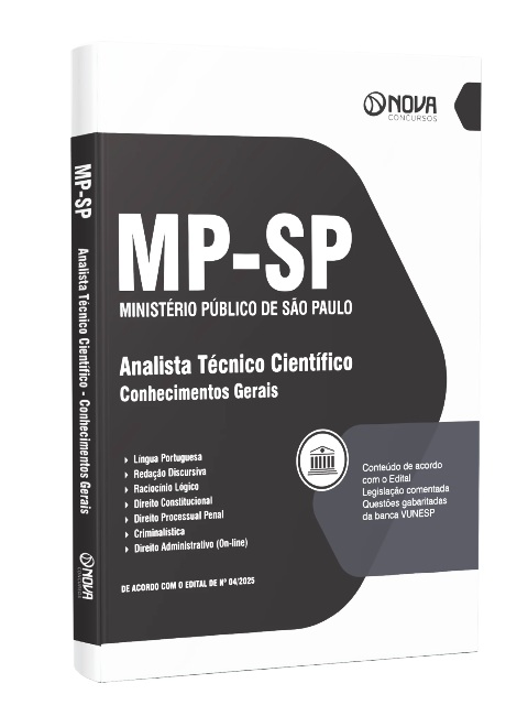 Apostila MP SP 2025 PDF Download e Impressa Analista Técnico Científico