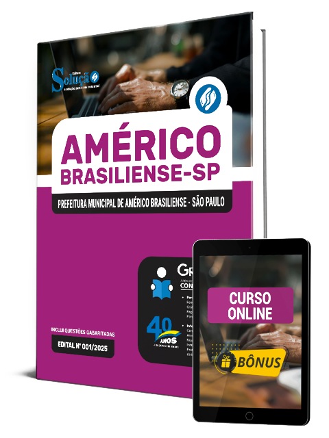 Apostila Prefeitura de Américo Brasiliense SP 2025 PDF Download e Impressa