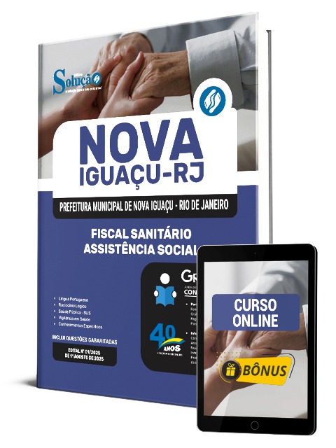 Apostila Prefeitura de Nova Iguaçu RJ 2025 PDF Download e Impressa Fiscal Sanitário - Assistência Social