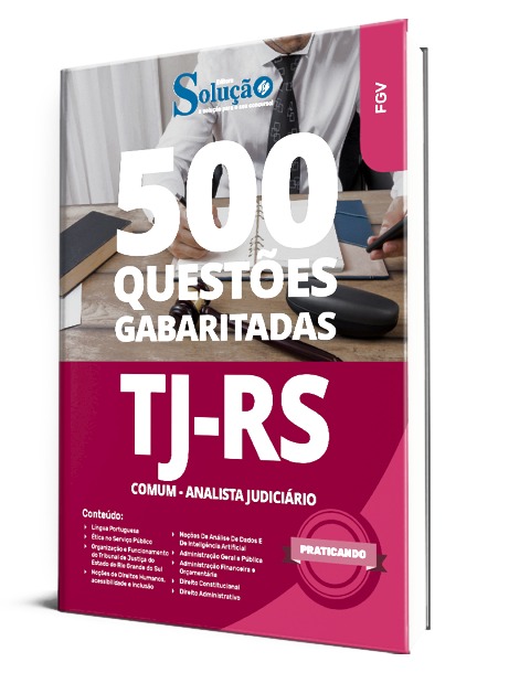 Caderno de Questões Concurso TJ RS 2025 PDF Download e Impressa Analista Judiciário